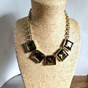 Banana Republic Smokey Topaz Colored Stone Necklace